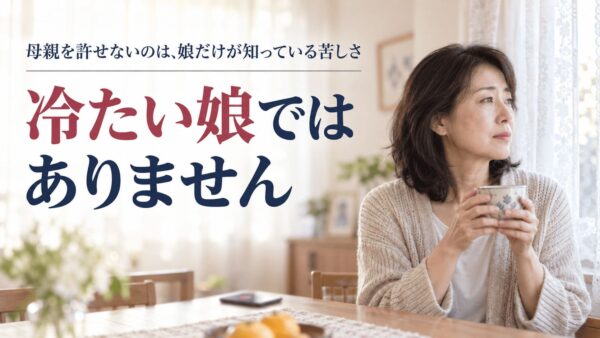 母親を許せないのは、娘だけが知っている苦しさ｜冷たい娘なんかじゃありません
